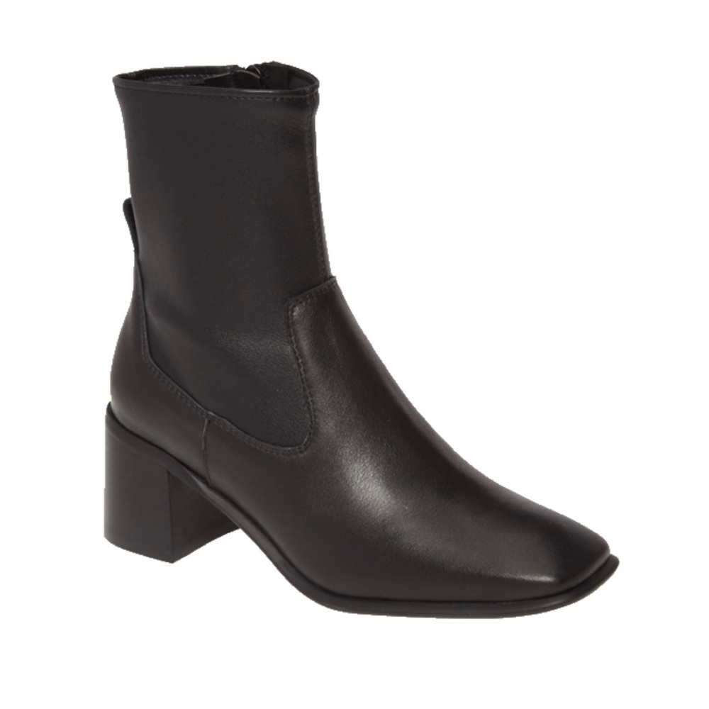 Jeffery Campbell leather square toe booties size 9